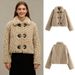 Women's Fleece Jacket Autumn Fashion Street Style With Rope Buckle Elegant Casual Outerwear For Daily Office_ecoleips.com
