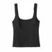 Bow Detail Stretch Tank Top | Elegant Women's Summer Casual Sleeveless Blouse Breathable Polyester Blend_ecoleips.com