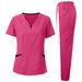 Women’s Clothing Washing Clothes Short Sleeved Trousers For Pet Oral Brushing Clothes Washing Clothes Suit Breathable Thin Doctor Work Clothes_ecoleips.com