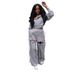 Women's Clothing Casual Commuter Hooded Zipper Sweatshirt Two Piece Set Wide Leg Hole Personality For Formal & Casual_ecoleips.com