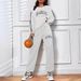 Women's Casual Sports Suit Set Chic Sweatshirt And Loose Fit Pants Two Piece Set Autumn/Winter New Style Print_ecoleips.com