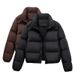 2026 Winter New European Kendall Jenner Style Down For Women, Short Small Size, White Duck Down, Thickened Coat, Puffer_ecoleips.com