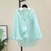 Women's Clothing Printed Striped Shirt For Women Spring And Autumn New Fashionable Loose Versatile Long Sleeved Cardigan Shirt Inner Wear_ecoleips.com