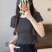 A Retro And Stylish Short-Sleeved T-Shirt With A Crop Top And A Hollowed-Out Back Design For Women In Summer_ecoleips.com