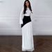 Women's Clothing New Solid Color Long Sleeve Round Neck Splicing Slim Hip Dress_ecoleips.com