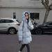 girl Girl Girl Zhang Beibei 2025 White Duck Puffer For Women, Hooded Mid-Length Cloud Puff Thickened Down Jacket_ecoleips.com