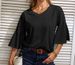 Aria Basics Aria Basics Cross-border European And American 2023 Spring/Summer Bestseller Solid Color V-neck Bell Sleeve Loose Casual_ecoleips.com