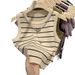 Women's Clothing Striped Knit Camisole Summer Wide Shoulder Straps Base Layer Fitted Tank Top Anti-Exposure Regular Fit Polyester_ecoleips.com