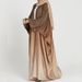 Verve 2025 New Muslim Dubai Clothing Fashion Elegant Cardigan Tie-Dye Gradient Dress Abaya_ecoleips.com