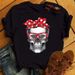 Foreign Trade Cross-border Skull Cartoon T-shirt, Fashionable And Cute Short-sleeved Top For Women In Summer_ecoleips.com