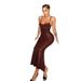 Women's Clothing Autumn And Winter Sexy Waist Tight Slit Hip Skirt Women's Suspender Skirt_ecoleips.com