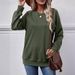 Women's Crew Neck Long Sleeve Pocket Sweatshirt_ecoleips.com