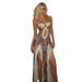 Women's Sexy Lace Dress European And American Style Halter Neck Slit Summer New Leopard Print Cross Border Wholesale_ecoleips.com