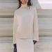 Cross-Border Knitted For Women, European American Style, 2025 Autumn And Winter New Elegant Loose Sweater With Slit_ecoleips.com