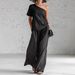 2026 Spring/Summer Off-Shoulder Fashion Top And Wide Leg Pants Set for Women Casual Independent Websites European And American Style_ecoleips.com