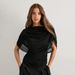 Women's Cross-Over Collar Draped Slim Fit Sleeveless Top European American Style Autumn Winter New Scarf Trendy_ecoleips.com