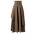 K Fashionable Irregular Half Length Long Skirt_ecoleips.com