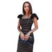 Elegant Pink Lace Waisted Solid Color Wrap Chest Midi Dress For Commute Temperament Ladies Daily Wear_ecoleips.com