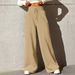 Solid Color High-Waisted Drawstring Women's Fall/Winter 2024 New European And American Style Loose Straight Pants_ecoleips.com