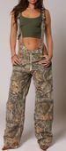 Women's Clothing High Waist Holiday Style Flower Print Suspenders Jumpsuit_ecoleips.com