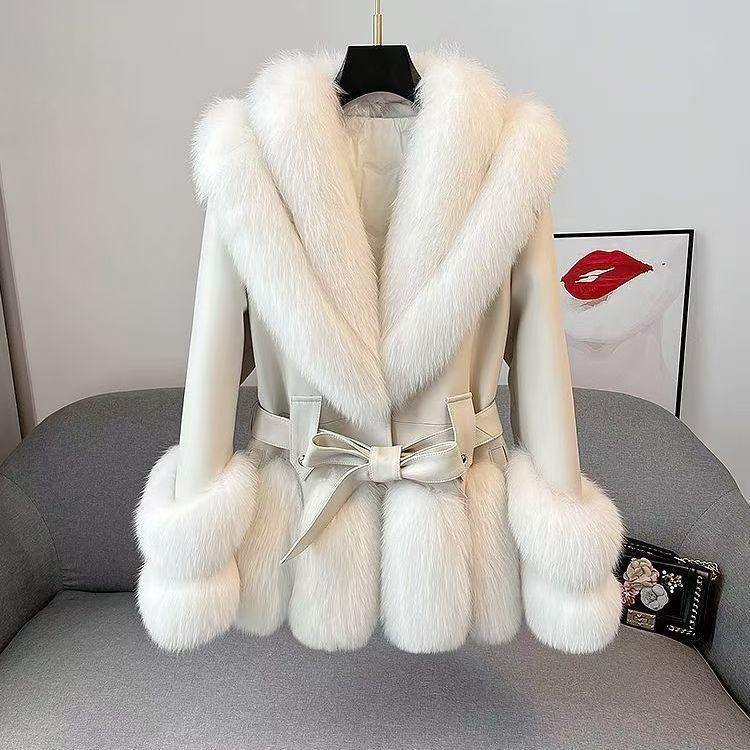 New Winter Fur Coat Fox Fur Fashion Coat Women's Thickened Medium And Long Young Fluff_ecoleips.com