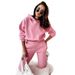 Women's Casual Short Sleeve Cardigan & Pants Set - Soft Comfort Lounge Wear, Summer Home Outfit, Solid Color Matching Two-Piece_ecoleips.com