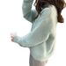 girl Thickened Fuzzy Pullover Sweater For Women 2025 Autumn Winter New Lazy Style Slimming Inner Knitted Top_ecoleips.com