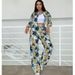 Women's Clothing Fashion Printing Loose Tops High Waist Wide Leg Pants Casual Suits_ecoleips.com