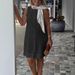 Women's Clothing Spring And Summer New Women's Casual Solid Color Round Neck Vest Dress_ecoleips.com