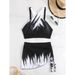 Plus Size Swim Dress Bikini Set – Floral Print Two-Piece Swimsuit With Skirt & Adjustable Straps_ecoleips.com