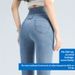 Elastic Waist High-Waisted Jeans For Women, New Spring And Autumn Slimming Stretch Tummy Control Plus Size Skinny Pants_ecoleips.com