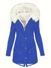 Winter Zip-Up Hooded Coat With Faux Fur Trim, Long Parka Jacket For Women & Men, Warm Polyester Cotton Filling, Multiple Colors & Sizes_ecoleips.com