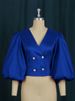 Women's Clothing Women's Slim Fit Button Cardigan V Neck Lantern Sleeve Short Party Style Shirt Tops For Formal & Casual For Women_ecoleips.com