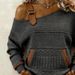 Voya 2026 New European American Style Patchwork Denim Women's Fashionable Versatile Long Sleeve Top For Autumn And Winter_ecoleips.com