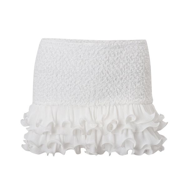 Women's Ruffled Skirt Set With Push Up Bralette Long Sleeved Top Sexy Temperament_ecoleips.com