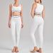 Women's High-Waisted Yoga Outfit Hip Lifting Tummy Flattening Slimming Backless Sports Bra Set for Running_ecoleips.com