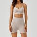 Women's Clothing Frosted Sports Yoga Suits For Women High Waist Hip Shorts Shockproof Bra Quick Dry Fitness Suit_ecoleips.com