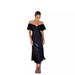 2025 Summer Cross-Border European And American Women's Fashion New Elegant Solid Color V-Neck Sexy High-Waisted Dress_ecoleips.com