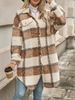 Warm Plaid Wool Coat For Women – Oversized Long Sleeve Trench Coat (4 Classic Colors, Thickened Winter Style)_ecoleips.com
