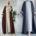 Women's Clothing Women's Muslim Two Piece Set Abaya Cardigan Robe Dubai Long Skirt Middle East Style Modest Abaya Dress_ecoleips.com