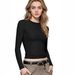 Cross-Border Autumn Long Sleeve Top Hot Girl Outerwear T-Shirt Women Pullover Round Neck Base Shirt Women's_ecoleips.com