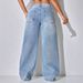 Foreign Trade European And American Cross-border Women's Rhinestone-washed Jeans, Plus-size Low-waist Loose Buttoned_ecoleips.com
