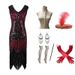 Women's Clothing Gatsby Dress Heavy Beaded Sequined Tassel Skirt_ecoleips.com