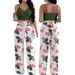 Women's Clothing Autumn Casual Army Green Suspender Top Casual Straight Elastic Pants Two Piece Set_ecoleips.com