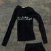 Slimming Long Sleeve T-Shirt Sexy Style Letter Print Base Layer Button Design for Hot Girls Women's Clothing Tops_ecoleips.com