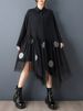 Patchwork Mesh Vintage Polka Dot Dresses For Women New Long Sleeve Loose Casual Shirt Dress Elegant Clothes Spring Autumn 2026_ecoleips.com