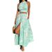 Women's Clothing Holiday Style Printed Tube Top Skirt Suit Two Piece Set_ecoleips.com