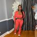 Urban Athleisure 3-Piece Set – Cropped Hoodie + Sports Bra + Flared Pants (S-Xxl, Coral/Black/Light Blue)_ecoleips.com