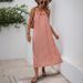 Summer Sweet And Elegant Striped Dress With Butterfly Knot And Loose Fit_ecoleips.com