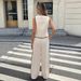 Women's Clothing Ready Stock Summer Size Women's Contrast Color Sleeveless Single Breasted Vest And Drawstring Trousers Suit_ecoleips.com